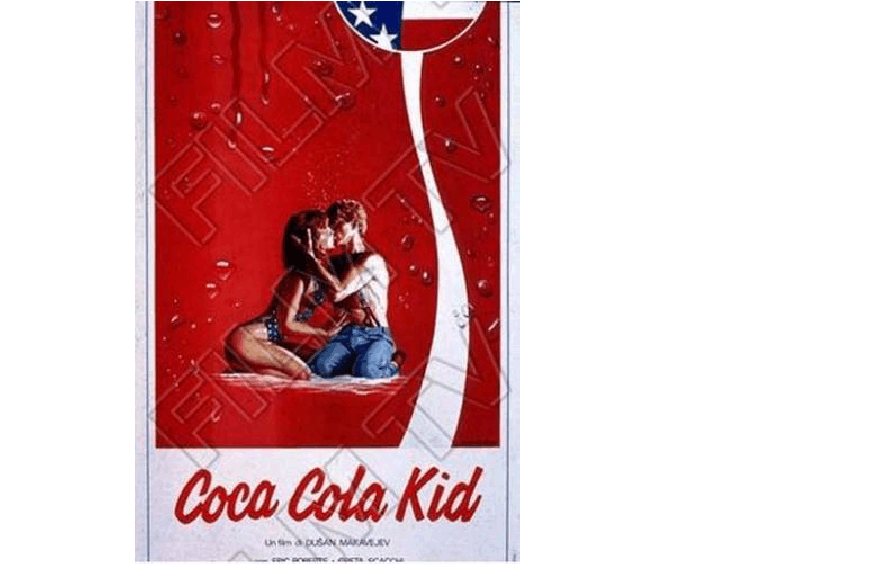 《可口可乐小子》（The Coca—Cola Kid）（1985）这是一个男孩用可乐创造一项事业的故事。作为一个碳酸饮料的营销从业员，他不得不回答一个问题，在边远的澳大利亚小镇，为什么没有一瓶可口可乐？营销是生意不可或缺的部分，尤其是在创业中不可缺少。